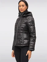 Exclusive Vegan Short Eco-Down Hooded Cire Puffer Winter Jacket by Loop