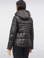 Exclusive Vegan Short Eco-Down Hooded Cire Puffer Winter Jacket by Loop