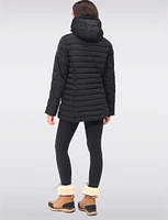 Vegan Eco-Down High Collar Puffer Jacket Detachable Hood With Inner Bib by Loop