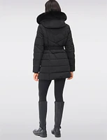 Vegan Eco-Down Puffer Parka With Detachable Faux Fur Trim Hood by Loop