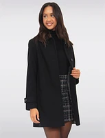 Classic A-Line Fit Vegan Single-Breasted Mid-length Overcoat by Portrait