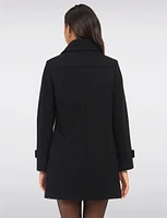 Classic A-Line Fit Vegan Single-Breasted Mid-length Overcoat by Portrait