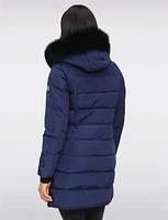 Eco-Down Mid-Length Winter Puffer With Detachable Real Fur Trimmed Hood by Sokos