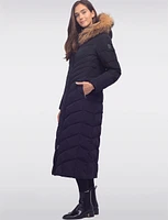 Luxe Maxi Eco-Down Puffer Coat With Detachable Genuine Fur Trim & Hood by Sokos