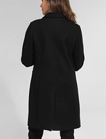 Vira Classic Straight Cut Wool Blend Single Breasted Coat by Saki