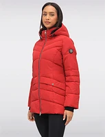 Vegan Eco-Down Winter Puffer Jacket With Detachable Hood by Saki