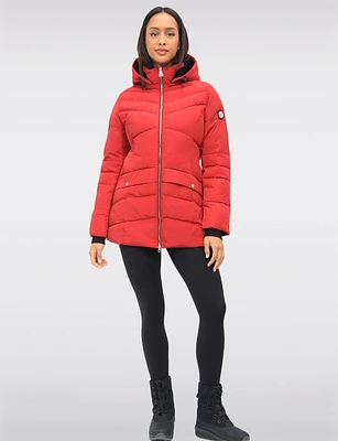 Vegan Eco-Down Winter Puffer Jacket With Detachable Hood by Saki