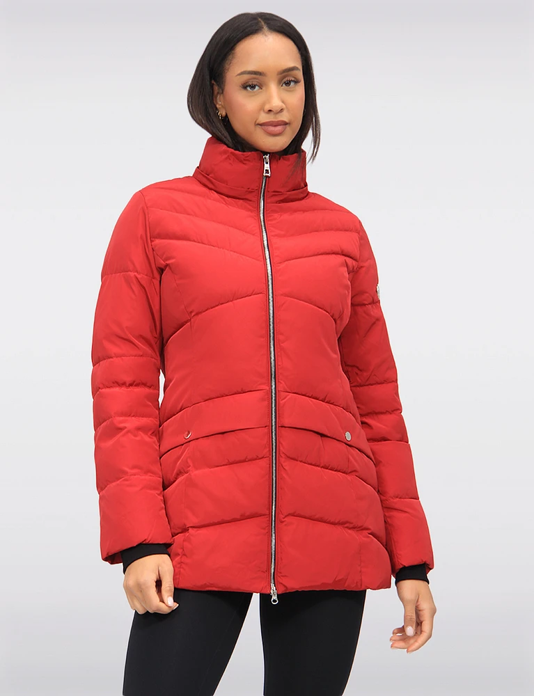 Vegan Eco-Down Winter Puffer Jacket With Detachable Hood by Saki