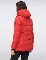 Vegan Eco-Down Winter Puffer Jacket With Detachable Hood by Saki