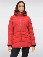 Vegan Eco-Down Winter Puffer Jacket With Detachable Hood by Saki