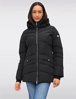 Vegan Eco-Down Winter Puffer Jacket With Detachable Hood by Saki