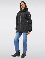 Vegan Eco-Down Winter Puffer Jacket With Detachable Hood by Saki