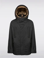 Double Hood Zip-Up Parka with Detachable Inner Hooded Bib by Geox