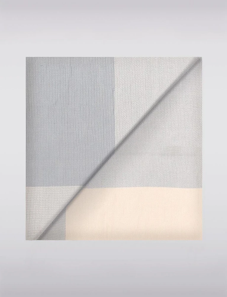 Sophisticated Cotton-Blend Soft Color-Block Scarf with Pleated Design by Saki