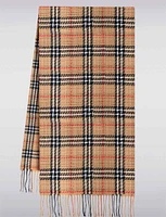 Soft Touch Cozy Plaid Woven Scarf with Fringes on Both Sides by Saki