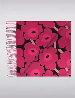 Charming Soft Lightweight Floral Print Scarf with Fringed Edges by Saki