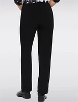 Stretch High Rise Relaxed Fit Black Pull-On Pants by Amani Couture.