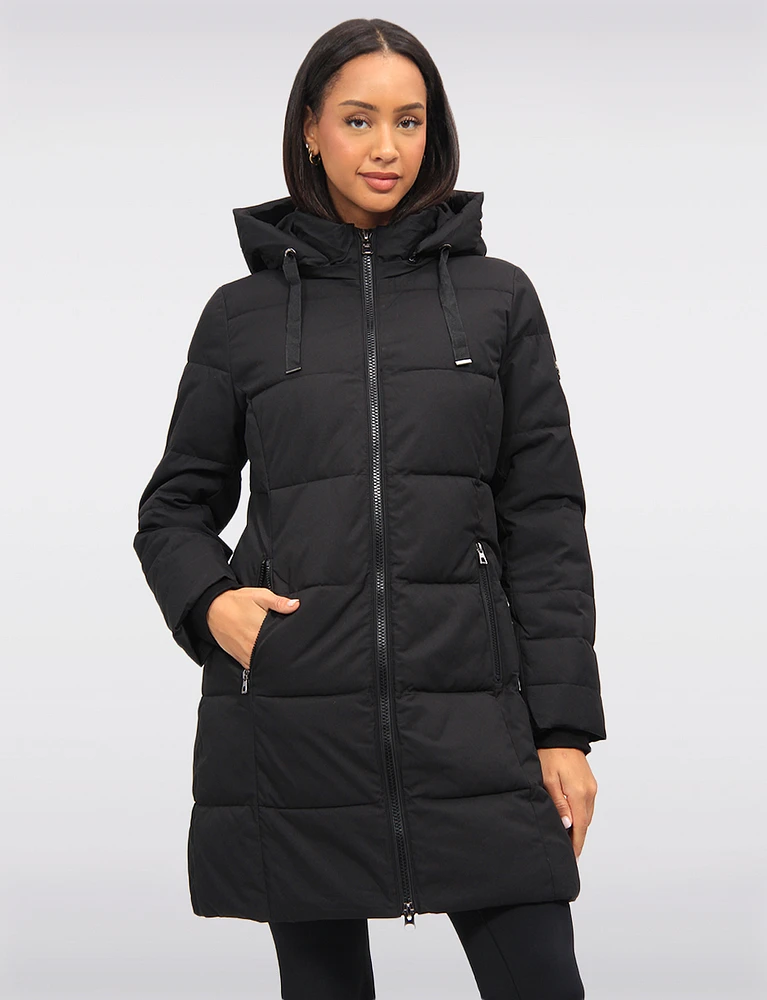 Vegan Eco-Down Polyloft® Soft Touch Puffer Coat with Detachable Hood by Saki