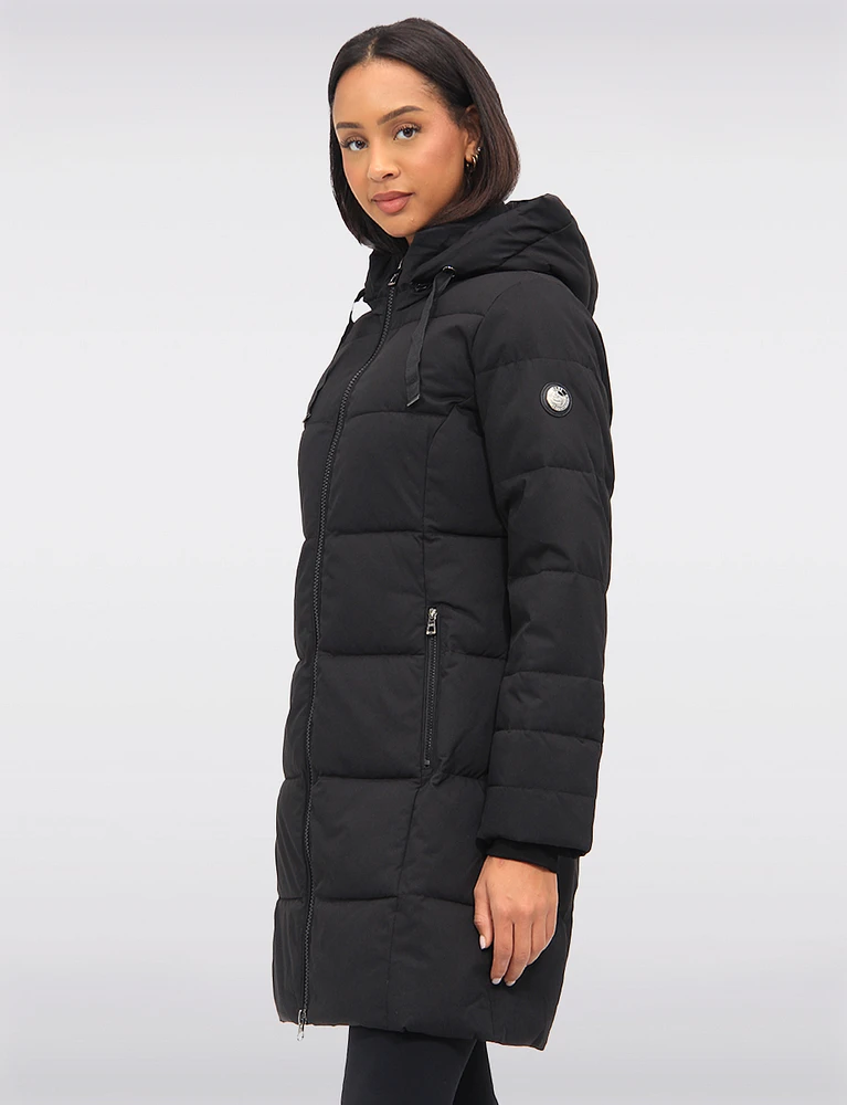 Vegan Eco-Down Polyloft® Soft Touch Puffer Coat with Detachable Hood by Saki