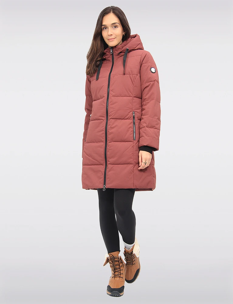 Vegan Eco-Down Polyloft® Soft Touch Puffer Coat with Detachable Hood by Saki