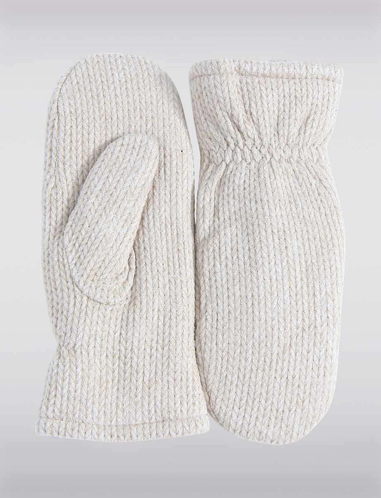 Warmth & Style Cable Knit Mittens with Faux Fur Lining Elastic Cuffs by Saki