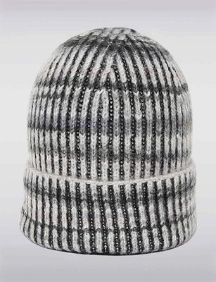 Cozy Stretch Ribbed Knit Classic Beanie with Vibrant Multi-Color Stripes by Saki