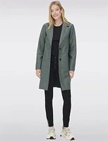 Single-Breasted Notch Collar Raw Cut Edge Coat by Only