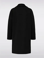 Vegan Single-Breasted Notch Collar Patch Pockets Coat by Only