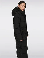 Extra-Long Featherless Premium Eco-Down Puffer Coat with Detachable Hood by Only