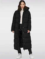 Extra-Long Featherless Premium Eco-Down Puffer Coat with Detachable Hood by Only