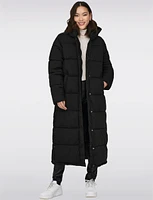 Extra-Long Featherless Premium Eco-Down Puffer Coat with Detachable Hood by Only