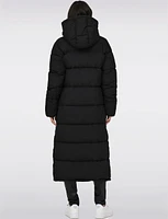 Extra-Long Featherless Premium Eco-Down Puffer Coat with Detachable Hood by Only