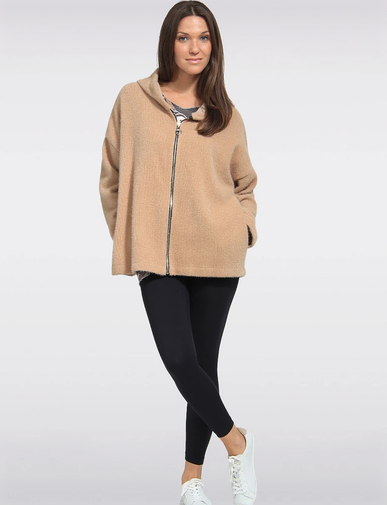 Soft & Cozy Relaxed Fit Chenille Hooded Sweater by Froccella