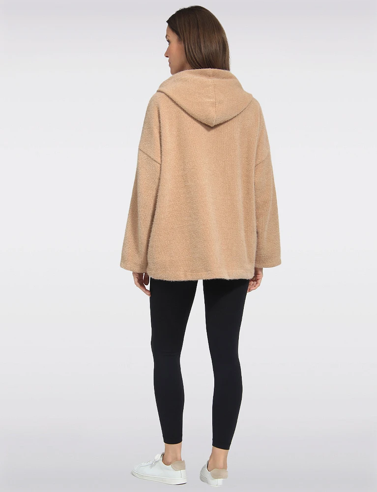 Soft & Cozy Relaxed Fit Chenille Hooded Sweater by Froccella