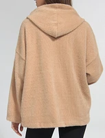 Soft & Cozy Relaxed Fit Chenille Hooded Sweater by Froccella