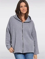 Soft & Cozy Relaxed Fit Chenille Hooded Sweater by Froccella