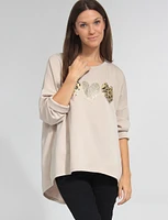 Ultra-Soft High Low Relaxed Fit Printed Tunic by Froccella