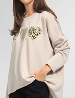 Ultra-Soft High Low Relaxed Fit Printed Tunic by Froccella