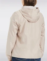 Lightweight Active Sporty  Windbreaker Jacket With Stripe-Lined Hood by Details
