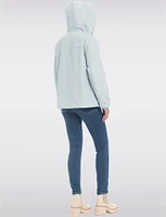 Lightweight Active Sporty  Windbreaker Jacket With Stripe-Lined Hood by Details