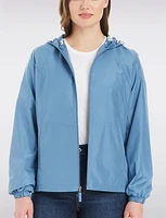 Lightweight Active Sporty  Windbreaker Jacket With Floral-Lined Hood by Details