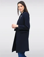 Sleek Open-Front Straight Cut Lined Blazer with Front Flap Pockets by Saki