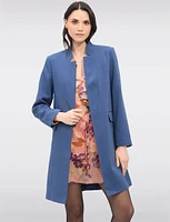 Sleek Open-Front Straight Cut Lined Blazer with Front Flap Pockets by Saki