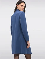 Sleek Open-Front Straight Cut Lined Blazer with Front Flap Pockets by Saki
