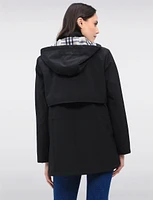 Vegan Hooded Breathe-Tech® Adjustable Waist Drawstrings Jacket by Saki