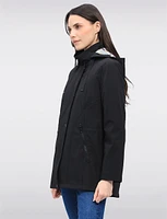 Vegan Hooded Breathe-Tech® Adjustable Waist Drawstrings Jacket by Saki