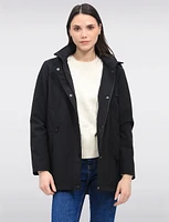 Vegan Hooded Breathe-Tech® Adjustable Waist Drawstrings Jacket by Saki