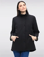Vegan Hooded Breathe-Tech® Adjustable Waist Drawstrings Jacket by Saki