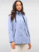 Vegan Hooded Breathe-Tech® Adjustable Waist Drawstrings Jacket by Saki