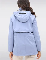 Vegan Hooded Breathe-Tech® Adjustable Waist Drawstrings Jacket by Saki